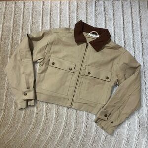No Boundaries Canvas Barn Jacket Brown Collar Size XS Streetwear Outdoor